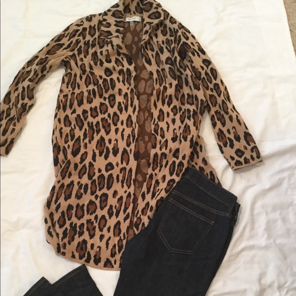 Leopard Print Cardigan/Duster & Jeans